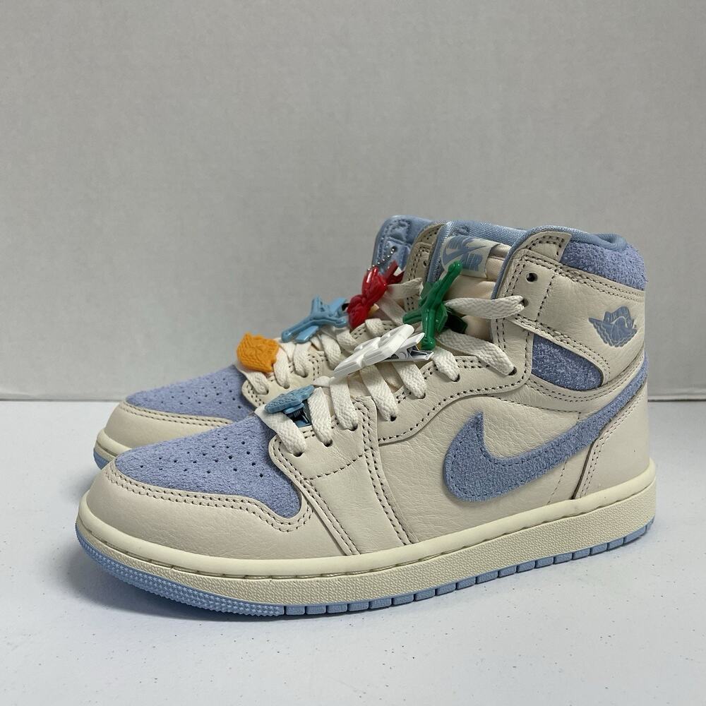 Air Jordan 1 High OG Pale Ivory Pyschic Blue FD2596 102 Size 8 Women White